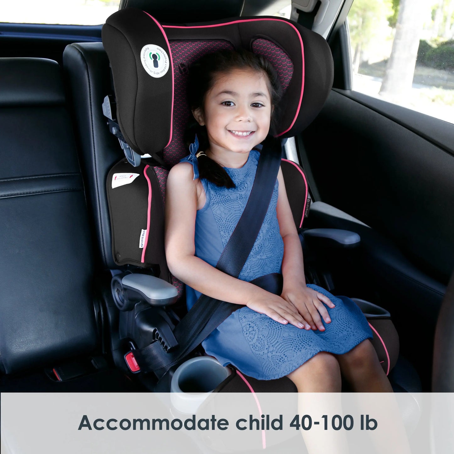 PROtect 2-in-1 Folding Booster Car Seat in Pink Tech (Walmart Exclusive)