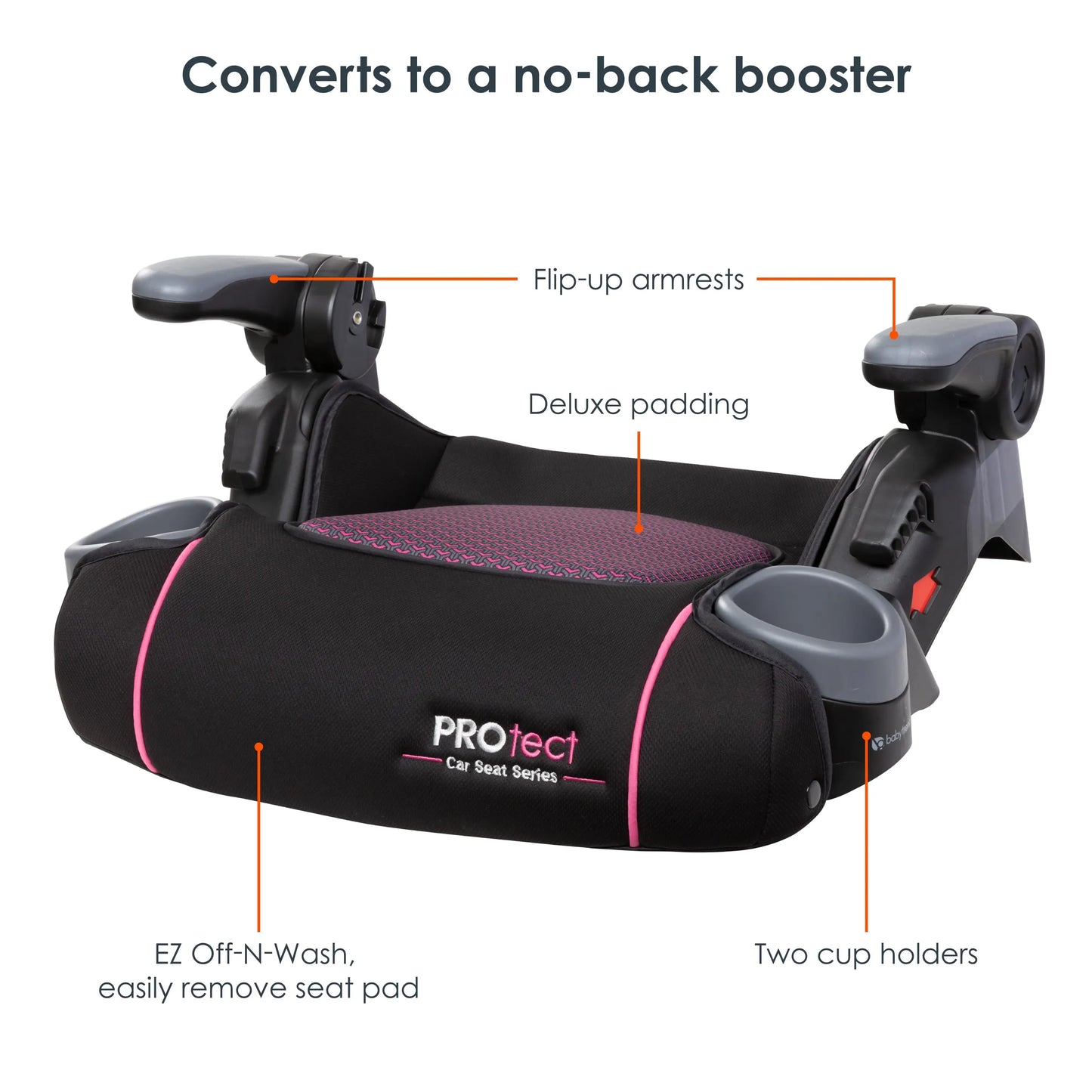 PROtect 2-in-1 Folding Booster Car Seat in Pink Tech (Walmart Exclusive)
