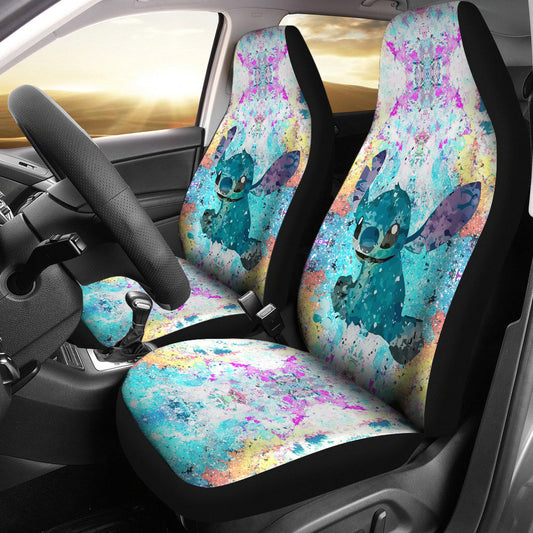 Lilo and Stitch Watercolor - Car Seat Covers  (Set of 2)